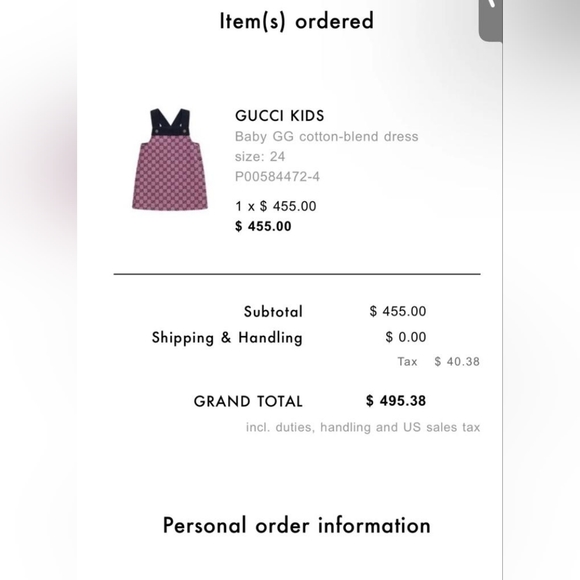 Gucci kids GG jacquard denim dress.worn once for photoshoot, like brand new. - Picture 6 of 6